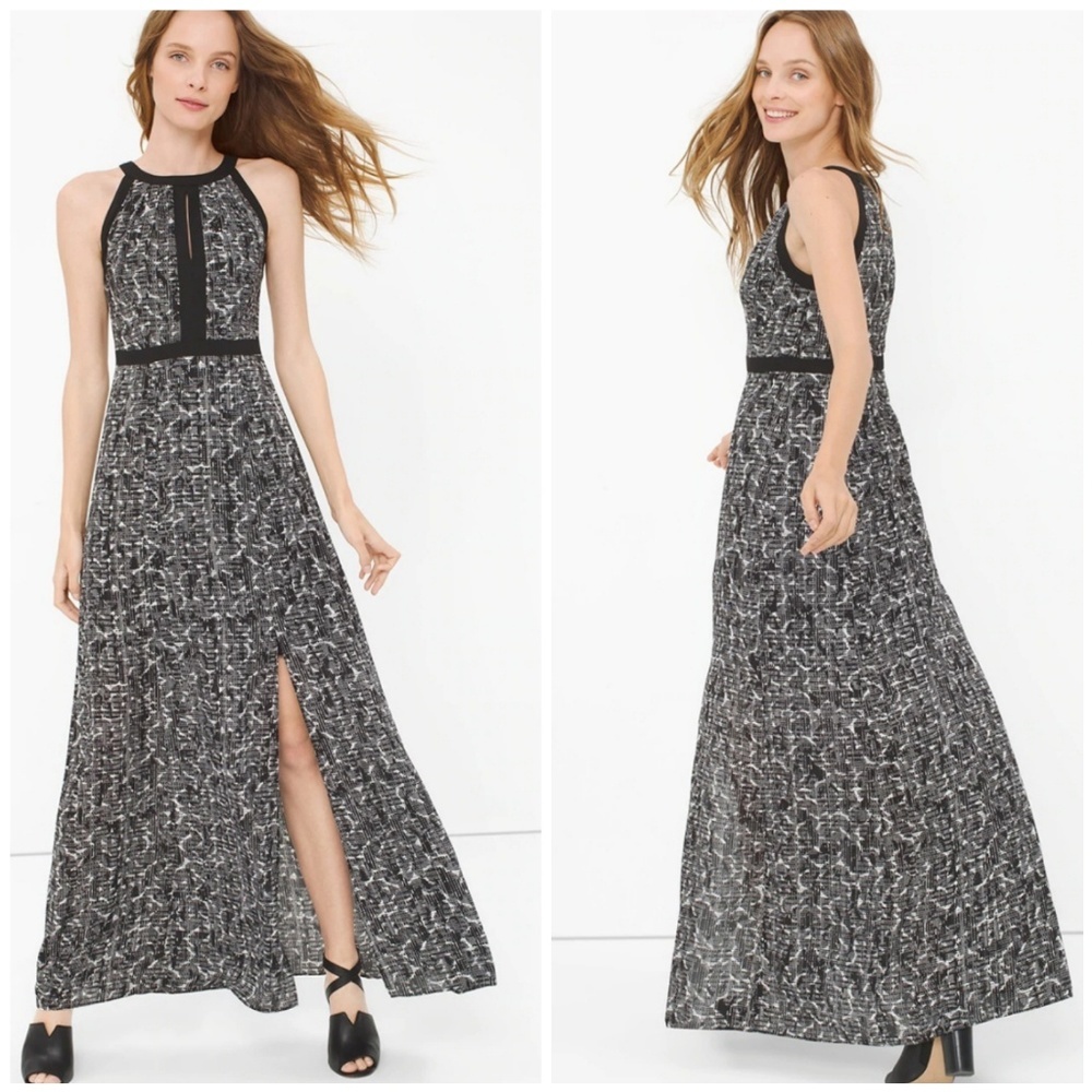 WHBM Printed Maxi Dress size 4